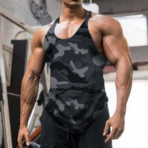 Camiseta de asas entrenamiento camuflaje para hombre